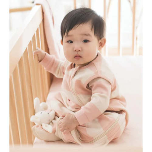Rugby Stripe Organic Cotton Sleep & Play - Pink Sand – Burt's Bees Baby