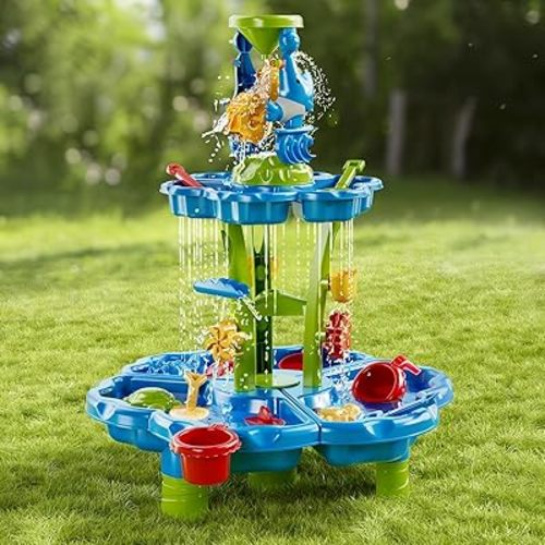 Water Table for Toddlers 3-5, Kids Sand Water Table, Water and Sand Activity Sensory Tables Summer Outdoor Toys Beach Toys for Outside Backyard for Kids Toddlers Age 3 4 5 6 7 8