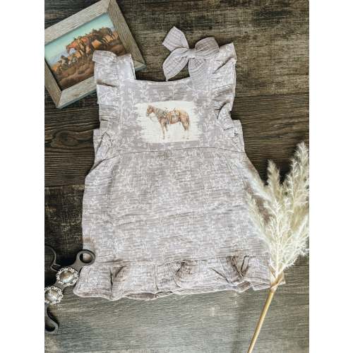 Watercolor Pally Muslin Dress (Baby & Toddler) - Lilac