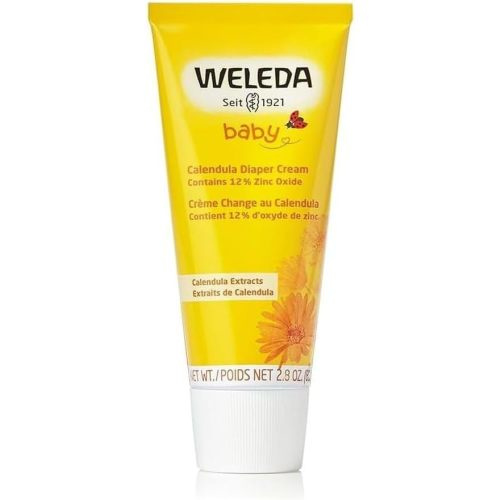 Weleda Baby Calendula Diaper Cream, 2.8 Fluid Ounce, Plant Rich Protection with Calendula, Chamomile, Sweet Almond Oil, Lanolin and Zinc Oxide - 2.8 Ounce (Pack of 1)