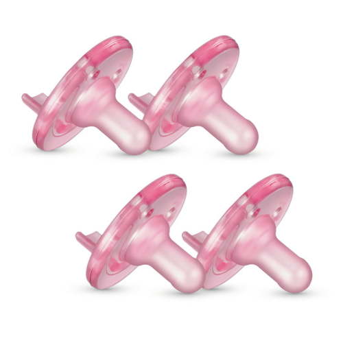 Philips Avent Soothie Pacifier, Pink, 3-18 Months, 4 Pack