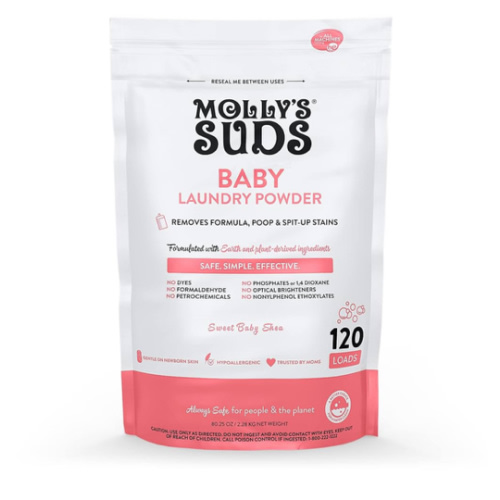 Molly's Suds Baby Laundry Detergent Powder | Removes Formula, Poop & Spit-Up Stains | Extra Gentle for Newborns (Sweet Baby Shea)