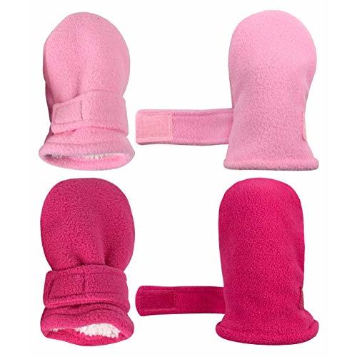 N'Ice Caps Baby Toddler Mittens Kids 2 Pairs Fleece Gloves Winter Warm Sherpa Lined