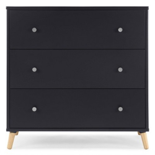 Delta Children Jordan 3 Drawer Dresser with Interlocking Drawers - Midnight Gray/Natural