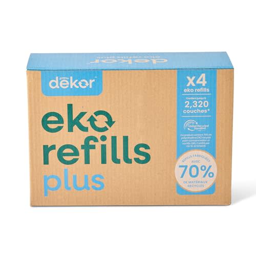 Diaper Dekor Plus Diaper Pail Refills | 4 Count Unscented | Exclusive End-of-Liner Marking | Thick, Quick & Easy to Replace | Most Economical Refill System | for Original and Eko Style Pails