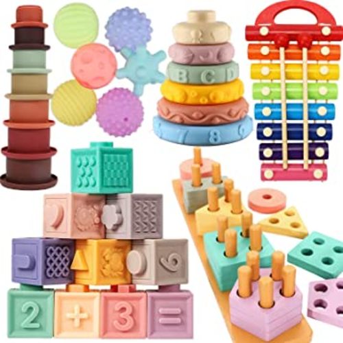 AZEN Baby Toys 0-3 Years, Toddler Toys Age 1-2, (6-in-1) Baby Toys for Babies 1 2 3 Year Old, Infant Toddler Newborn Toys, Learning Educational Preschool Toys
