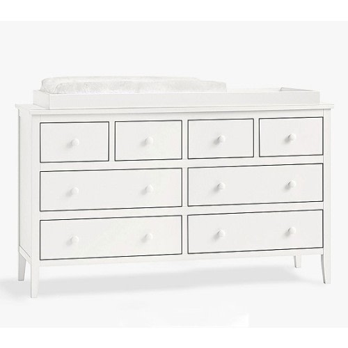 Emerson Extra Wide Changing Table Dresser & Topper | Pottery Barn Kids