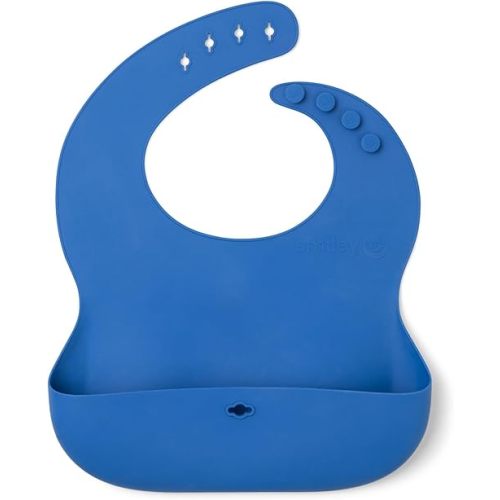 SmileyTot Silicone Baby Bib | BPA Free Durable Food Catcher bib for babies and toddlers. Waterproof and adjustable.