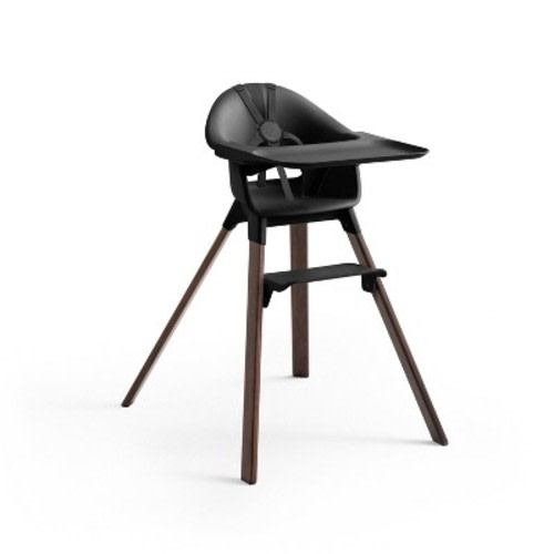Stokke Clikk High Chair All-in-One with Tray & Harness - Black Warm Brown