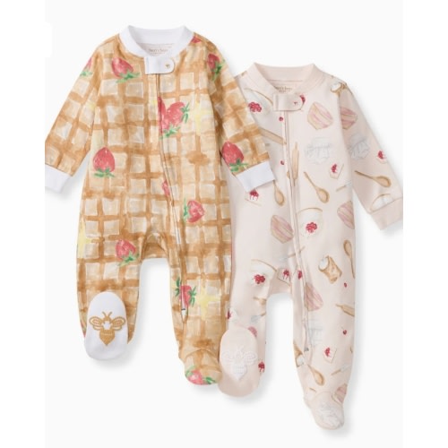 Waffle & Cheesecake Organic Sleep & Play 2 Pack – Burt's Bees Baby