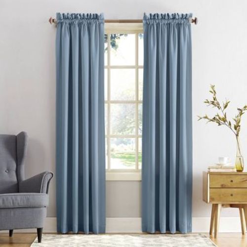 54"x63" Sun Zero Room Darkening Seymour Rod Pocket Curtain Panel Blush: Energy Efficient, Noise Reduction, Thermal Insulated