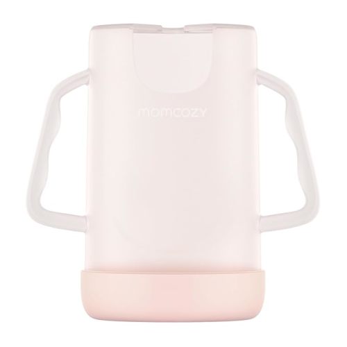 Momcozy Baby Pouch Holder No Squeeze, Baby Food & Juice Box Holder, Mess-Free, Easy Grip for Self-Feeding, BPA-Free & DEHP-Free, Must-Have for Babies, Pink