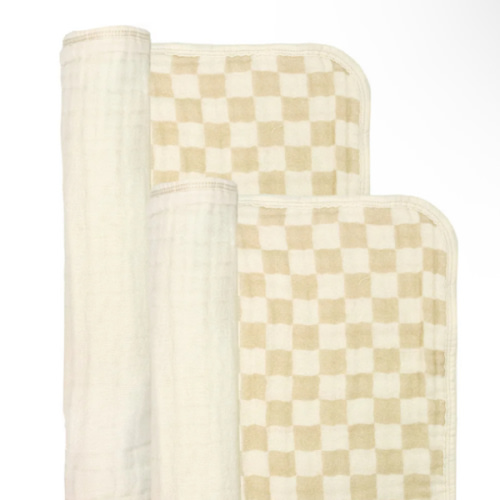 Cloud Muslin™ Burp Cloth 2 Pack - Austin/Cream