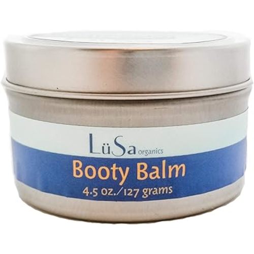 Booty Balm - All Natural Organic Ingredients Soothe Sore Baby Bottoms Including Diaper Rash, Cuts, Scrapes, Sunburn, and Windburn by Lusa Organics (4.5 oz)