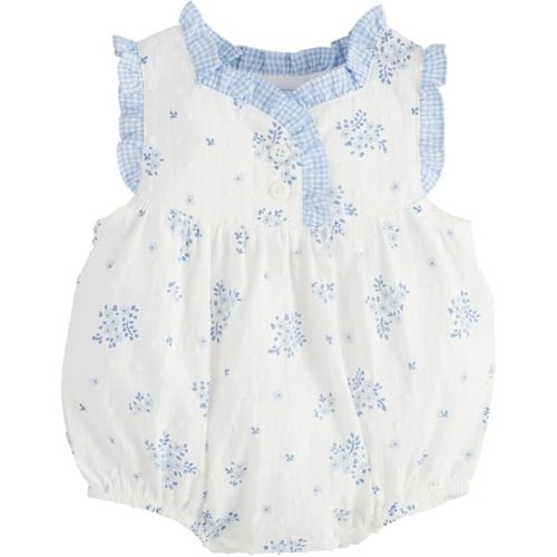 Mud Pie baby-girls Children's White Floral Bubble