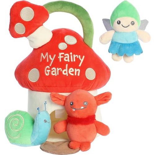 Ebba™ Engaging Baby Talk™ My Fairy Garden™ Baby Stuffed Animal - Sensory Delight - Interactive Learning - Red 8 Inches