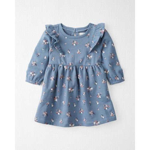 Baby Long-Sleeve Ruffle Dress Made with Organic Cotton in Floral Print - Little Planet | Carter's