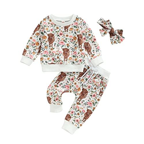 Newborn Infant Baby Girl Clothes Set Sweatshirts Tops Pants Toddler Girl Outfits Gifts 3 6 9 12 18 24 Months