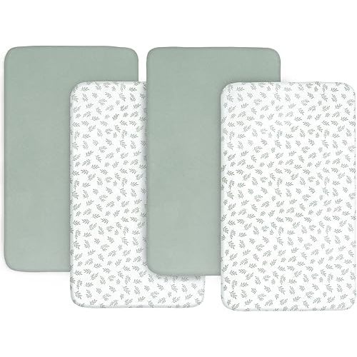 4-Pack Fitted Bassinet Sheets for Dream On Me Bassinet