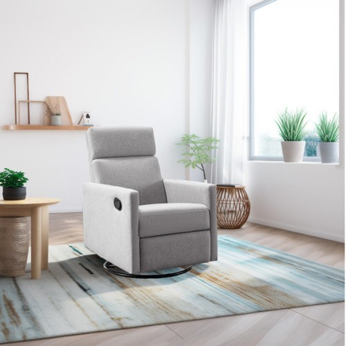 Odetta Modern Upholstered Rocker Nursery Chair Plush Seating Glider Swivel Recliner Chair