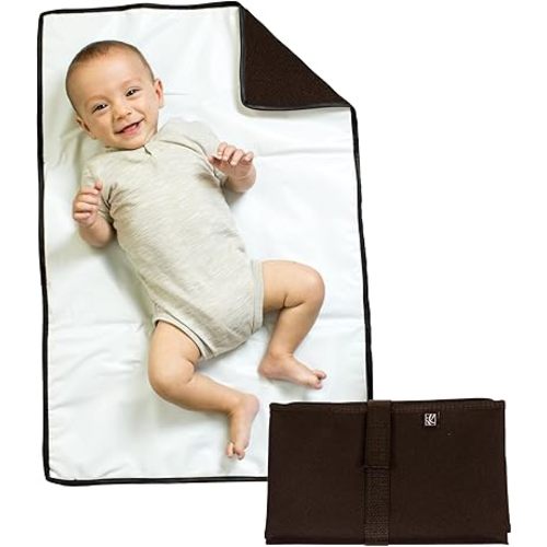 J.L. Childress Full Body Portable Changing Pad - Baby Diaper Changing Pad for Travel - Padded, Waterproof, Foldable - Extra-Large 19" x 30" - Black
