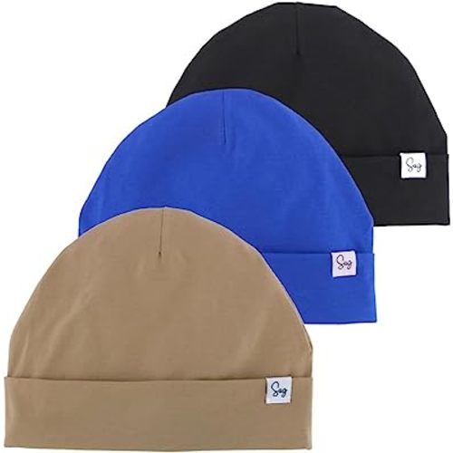 Jersey Beanie Hat for Newborn Baby Boys Girls Silky Satin Lined Hats Bonnet Toddler Infant Little Kids Beanies Caps