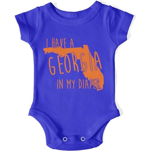 In My Diaper I Have A Georgia - Florida Rival Sports Fans Baby One Piece