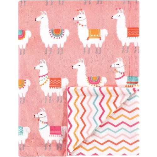 Hudson Baby Unisex Baby Plush Mink Blanket, Llama, One Size