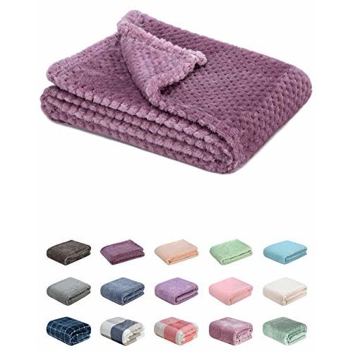Fuzzy Blanket or Fluffy Blanket for Baby, Soft Warm Cozy Coral Fleece Toddler, Infant or Newborn Receiving Blanket for Crib, Stroller, Travel, Decorative (28Wx40L, XS-Burgundy)
