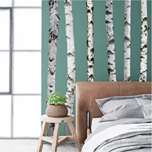 70 Inches Giant Tree Wall Decal White Birch Tree Wall Sticker Large Tree Wall Decals Peel and Stick Forest Tree Wall Sticker Nature Tree Wall Stickers for Bedroom Nursery Living Room