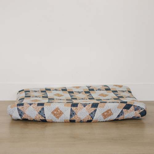 Patchwork Print Muslin Changing Pad Cover