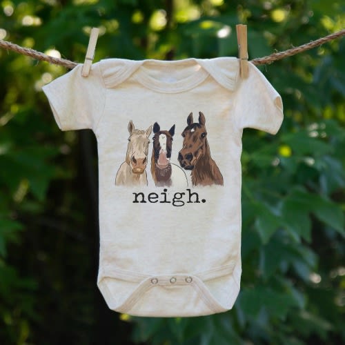 neigh baby onesie – Bridle Up Hope Shop