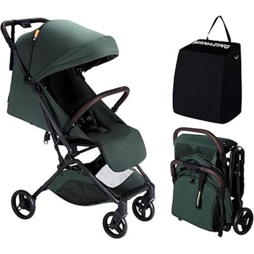 Lightweight Baby Stroller, Mom’s Choice Gold Award Winner, Ultra Compact & Airplane-Friendly Travel Stroller, One-Handed Folding Stroller for Toddler, Only 11.5 lbs, Green