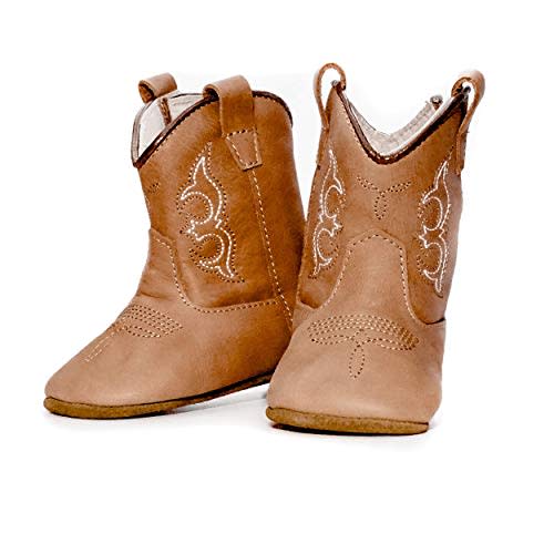 MAMTAKON Real Leather Soft Sole Cowboy Boots for Baby Infant Toddler Boys Girls Newborn Crib Prewalkers Or Special Occasion