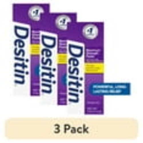 (3 pack) Desitin Maximum Strength Baby Diaper Rash Cream with Zinc Oxide, 4 oz