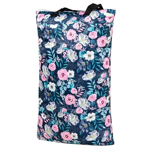 wegreeco Reusable Hanging Wet Dry Cloth Diaper Bag (Flower-1)