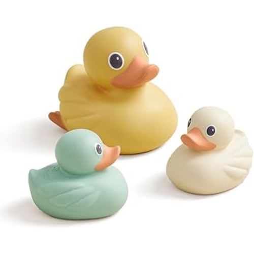 Itzy Ritzy Ducky Family - Set of 3 Duck Floating Bath Toys with Watertight Design (Duck)