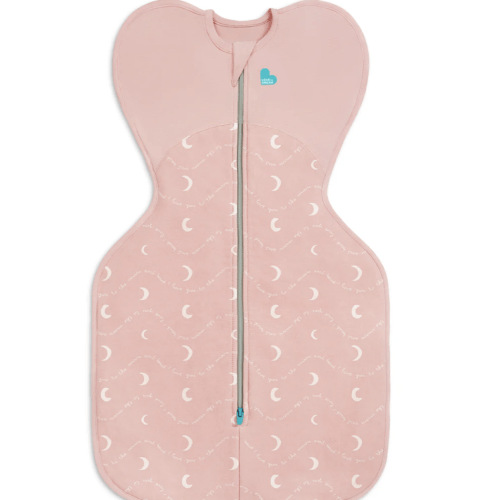 Small Swaddle Up 1.5 TOG Cotton Dusty Pink Moon and Back