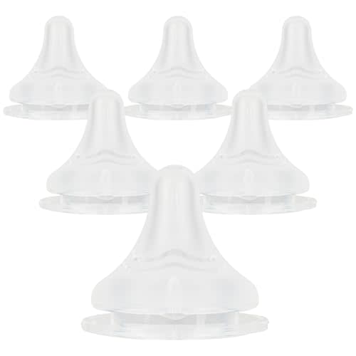 Silicone Nipples for Lansinoh Baby Bottle, Size S,Replacement Bottle Nipple,1m+,Slow Flow, 6 Count