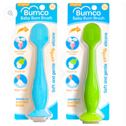 Bumco 2-Pack Full-Size Baby Bum Brush Bundle (Blue/Green)