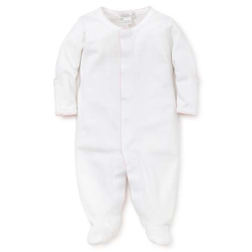 White/Pink Kissy Basics Footie NEW
