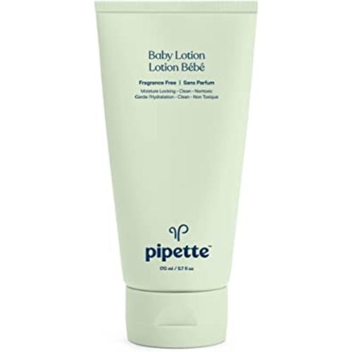 Pipette New & Improved Formula Baby Lotion, Hydration, Natural Moisture of Baby's Delicate Skin, Renewable Plant-Derived Squalane, Fragrance-Free Lotion, 6 fl. oz (3000991)