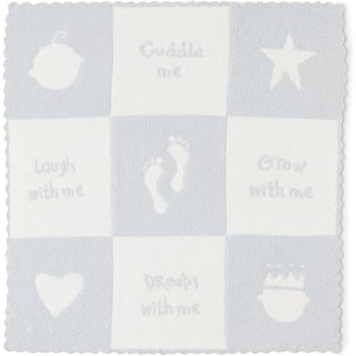Barefoot Dreams® CozyChic® Cuddle Receiving Blanket, Blue-Pearl, 30"x30"