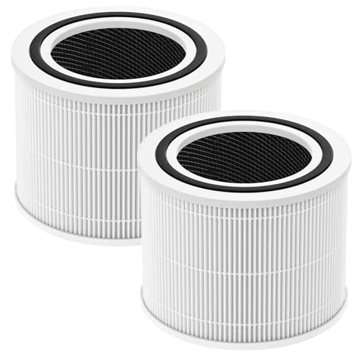 2 Pack Core 300 Replacement Filter for LEVOIT Core 300 and Core 300S Air Purifier, 3-in-1 Core 300 True HEPA Filter Efficiency Activated Carbon Filtration System, Core 300-RF