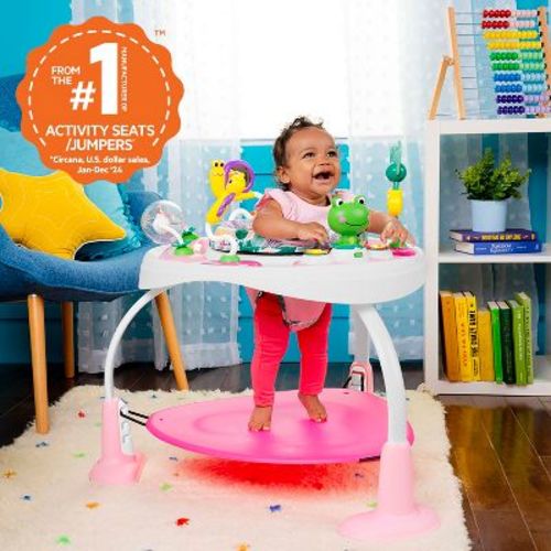 Bright Starts Bounce Baby 2-in-1 Activity Jumper Learning Toy - Playful Palms