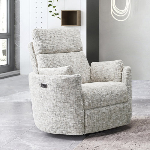 Latitude Run® Electric Power Swivel Rocker Recliner Chair With USB & Type-C Port | Wayfair
