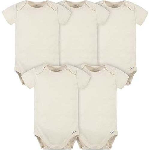 Gerber Unisex-Baby 5 Pack Onesies Multi-Packs Bundle Interlock 180 Gsm