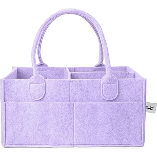 Mr. Pen- Baby Diaper Caddy Organizer, Orchid Mist, Baby Caddy Organizer with Handle, Compact Size, Collapsible & Portable