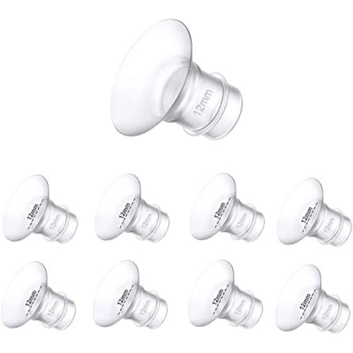 Flange Inserts for Medela,Spectra 24mm Shields/Flanges,Willow Wearable Cups Compatible with TSRETE,CPPSLEE,Momcozy S9/S12 Wearable Breast Pump (8pcs-12mm Flange Insert)