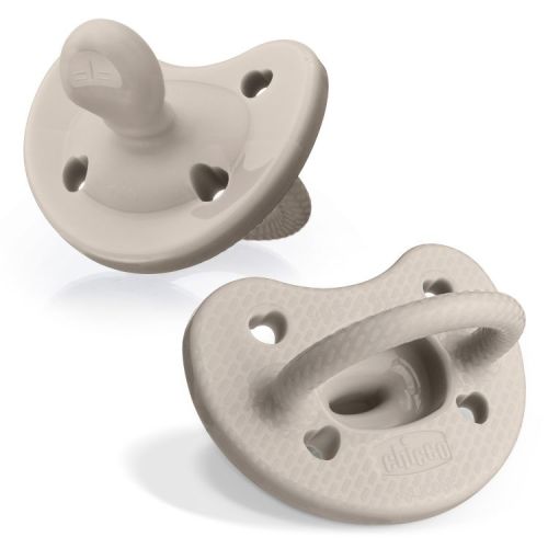 Chicco New PhysioForma Luxe Pacifier 6-16 Months - Gray - 2pk